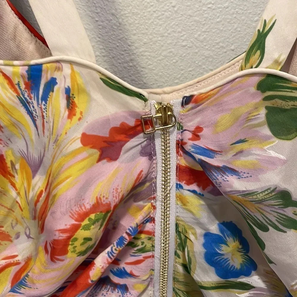 Leifsdottir woman’s silk flowered dress - Picture 3 of 14